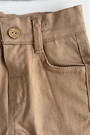 6-24 Ay Fularlı Müslin Gömlekli 2li Erkek Bebek Takım Bebe Mavi