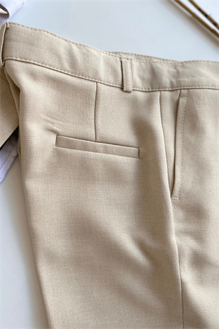 Montero Ceketli Mendilli Erkek Çocuk Takım Elbise Bej