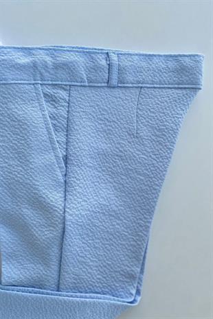 Gofre Lord Yelekli Erkek Çocuk Takım Elbise Bebe Mavi