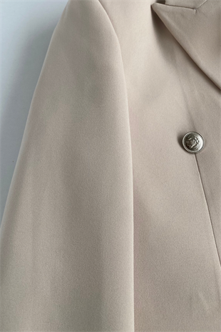 3-14 Yaş Dagi Gömlekli Kruvaze Ceketli Erkek Çocuk Takım Elbise Mezuniyet Bej