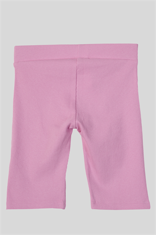 4-14 Yaş Benetton Baskı Detay Kız Çocuk Kısa Tayt Pembe