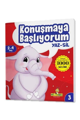 Konuşmaya Başlıyorum Serisi YAZ-SİL Kitaplar (Türkçede En Çok Kullanılan 1000 Kelime)
