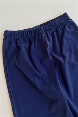 Çizgili Desen Erkek Çocuk Pijama Takımı Lacivert