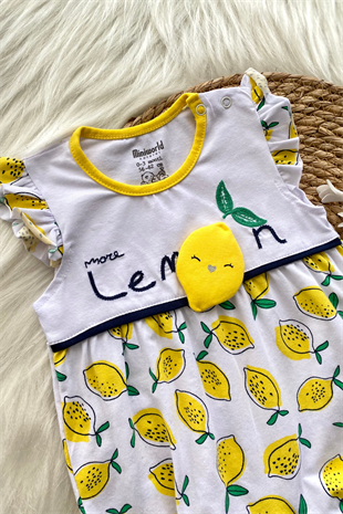 More Lemon Kız Bebek Tulum Sarı 
