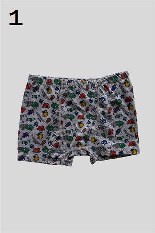 Desenli Erkek Çocuk Boxer