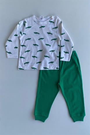 Timsah Desen Erkek Bebek Pijama Takımı
