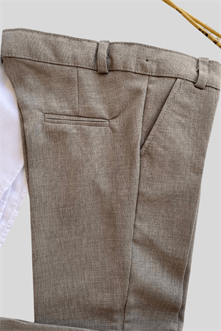 Zincir Çift Düğme Başak Erkek Çocuk Takım Elbise Gri