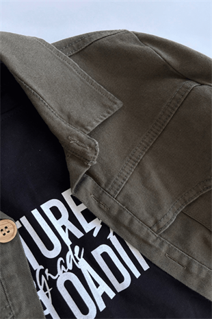 3-12 Yaş Future Gabardin Erkek Çocuk 3lü Takım Haki