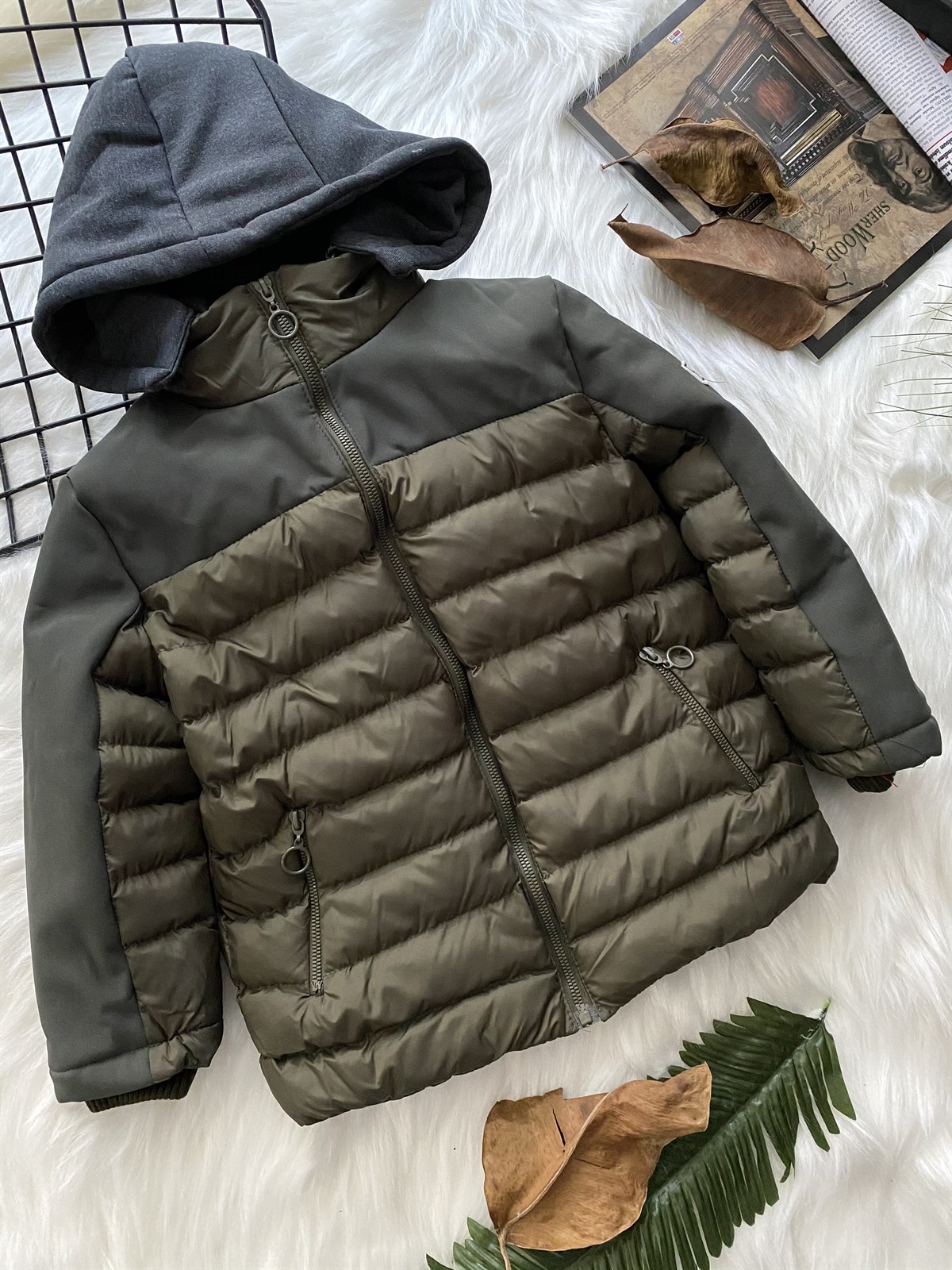 Şişme Elyaf Dolgulu İçi Polarlı Çocuk Mont