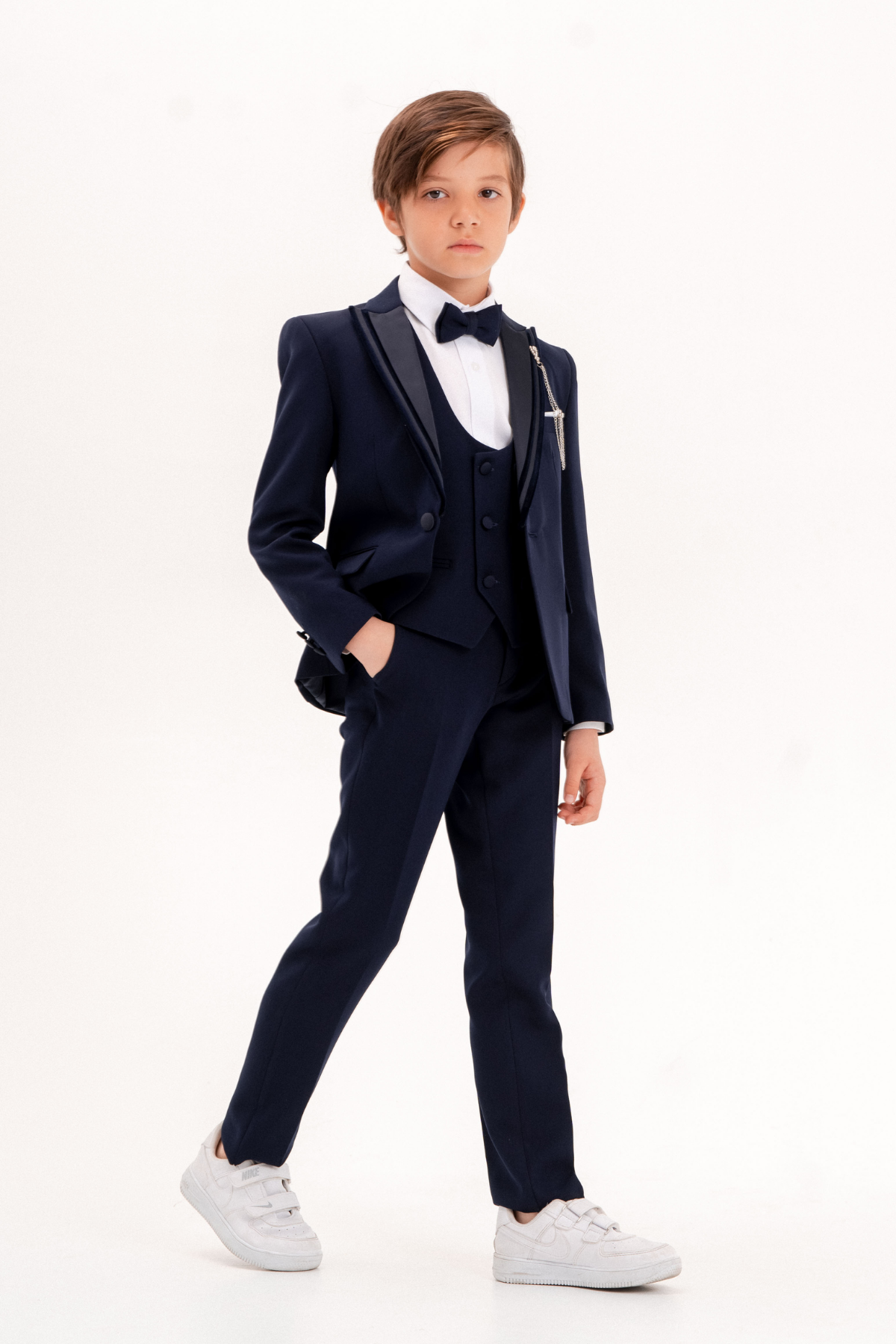 3-14 Yaş Premium Erkek Çocuk Damatlık Lacivert