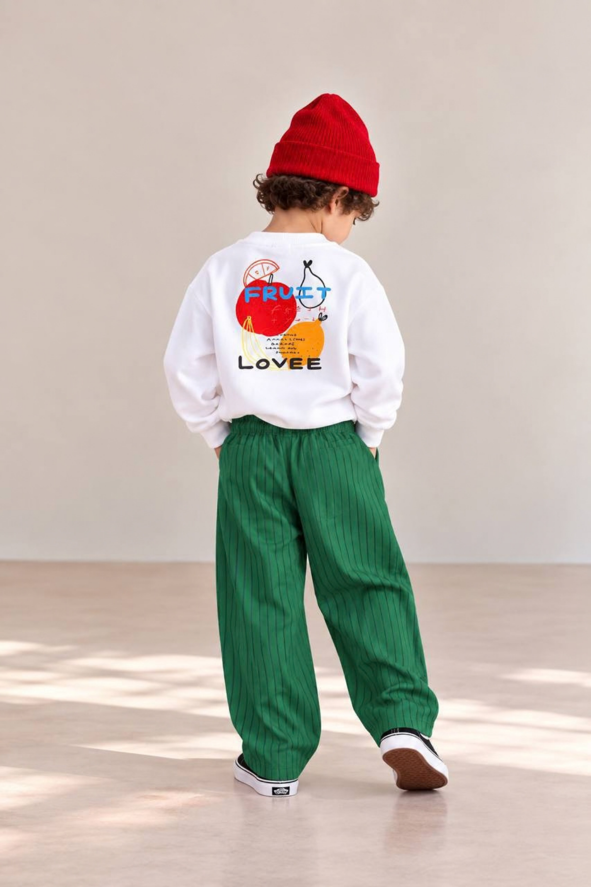 3-10 Yaş Fruit Love Cool Erkek Çocuk Takım Yeşil