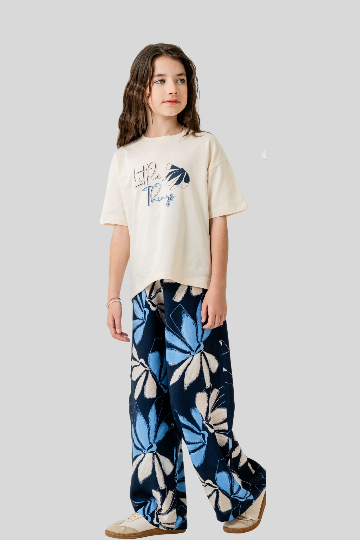 8-12 Yaş Little Things Pantolonlu Kız Çocuk Takım  Lacivert