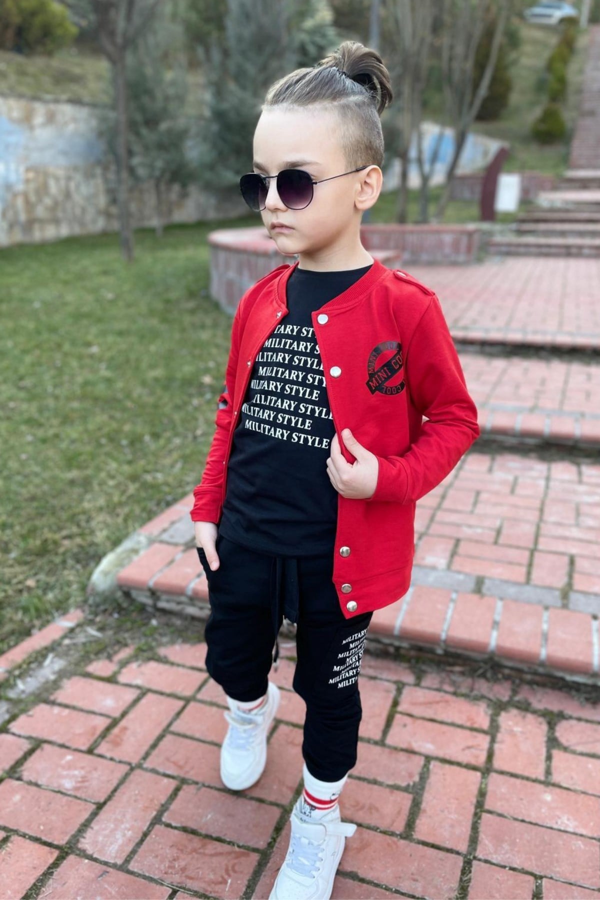 Military Style 3lü Erkek Çocuk Takım