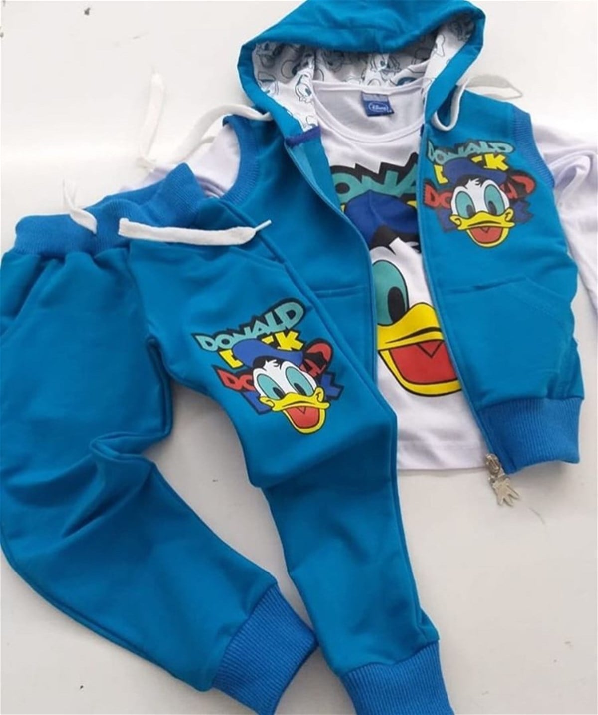Donald Duck Yelekli 3lü Takım