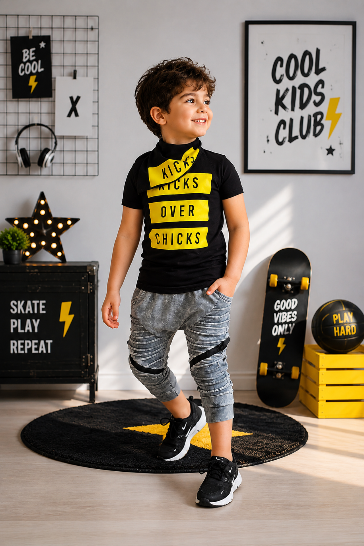 Kicks Over Fular Detay Erkek Çocuk Takım