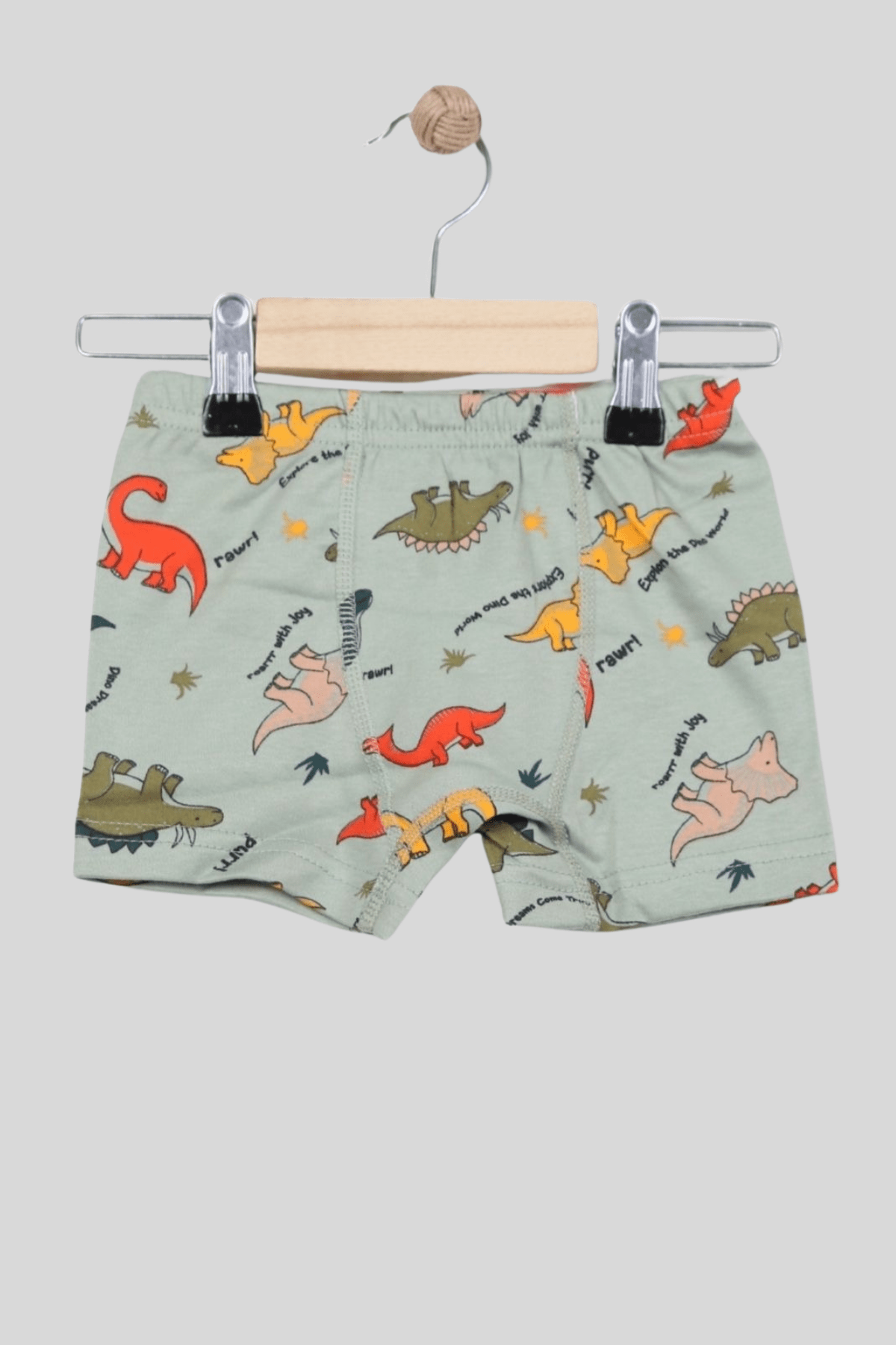 4-11 Yaş Desenli Erkek Çocuk Boxer Yeşil