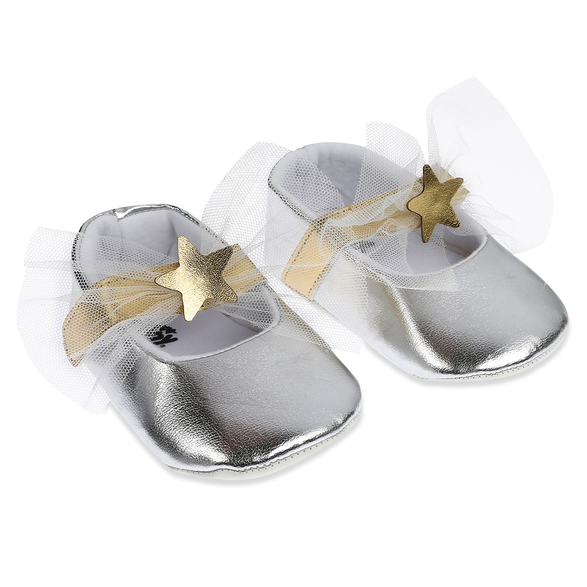 Silver Tül Detay Bebek Patik