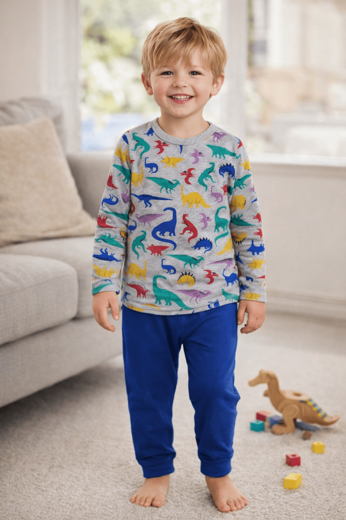 Hayvan Desen Erkek Çocuk Pijama Takımı