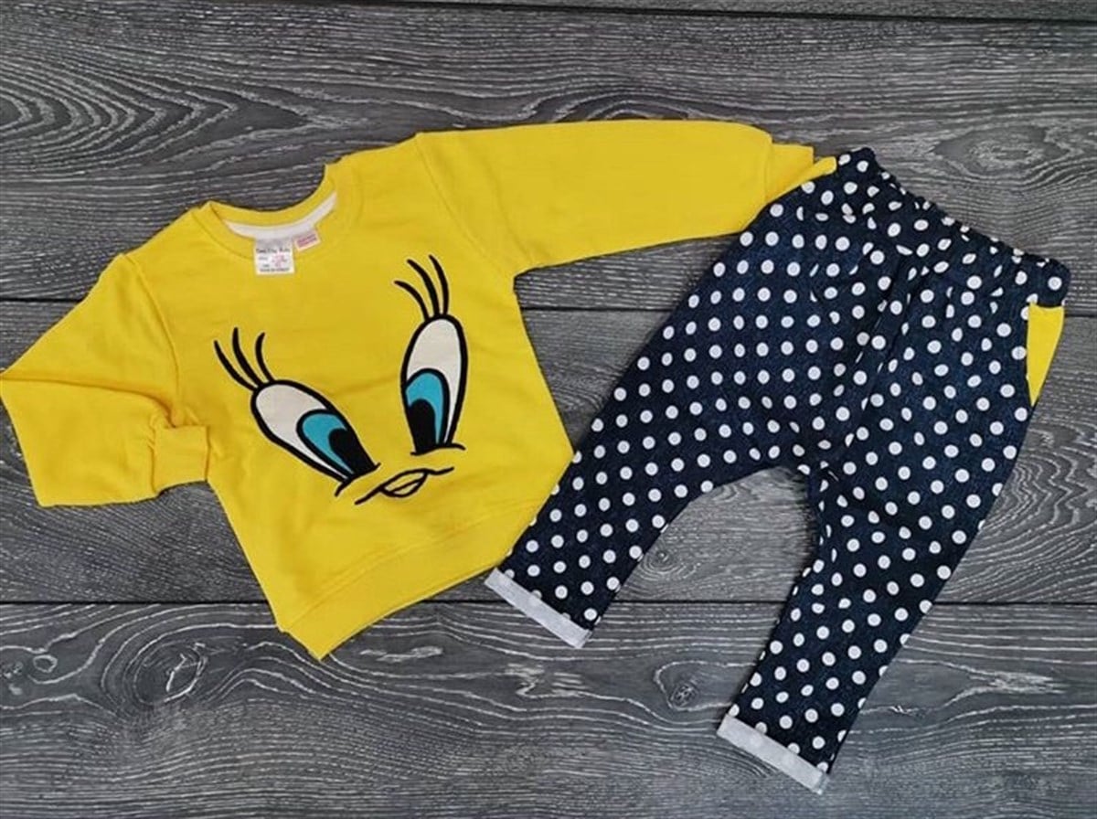 Puantiye Pantolonlu Tweety Takım