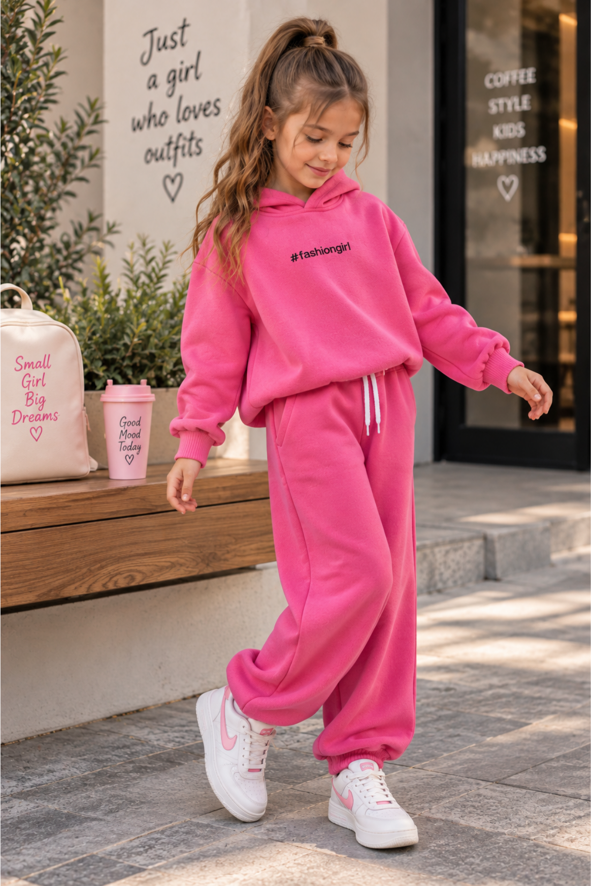 Fashion Girl Kız Çocuk Takım Pembe