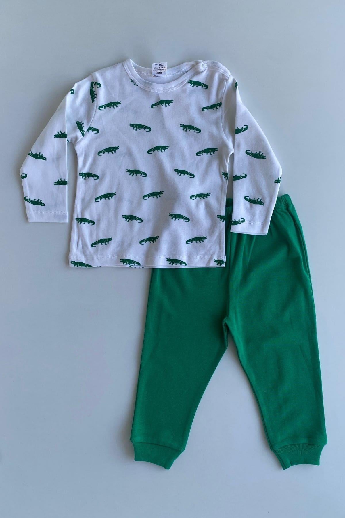 Timsah Desen Erkek Bebek Pijama Takımı