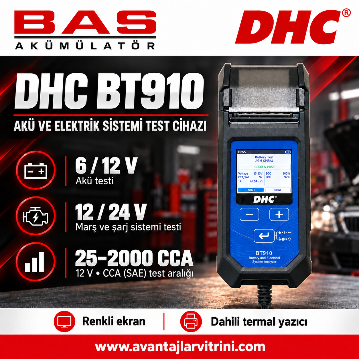 DHC BT910 CCA Test Cihazı