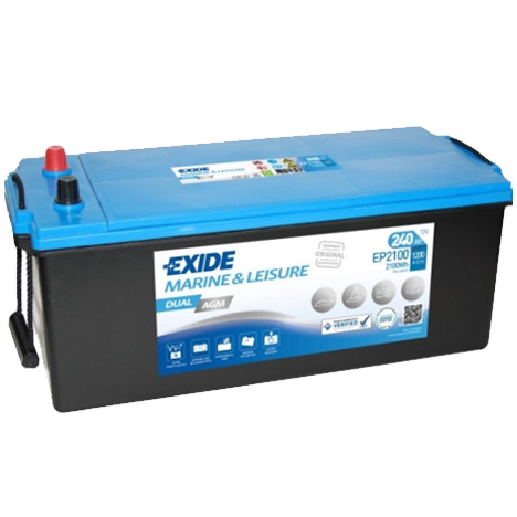 Exide Dual AGM EP2100 - 12V 240 Ah Dual AGM Akü