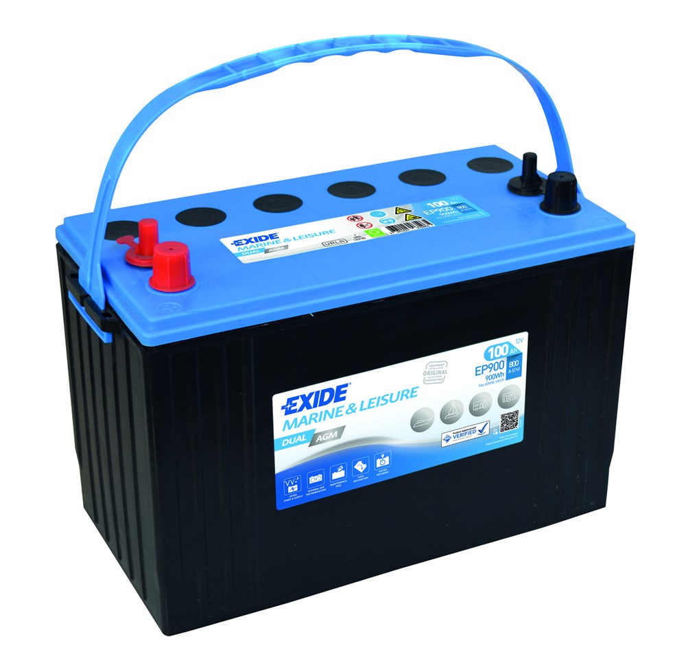Exide Dual AGM EP900 - 12V 100 Ah Dual AGM Akü