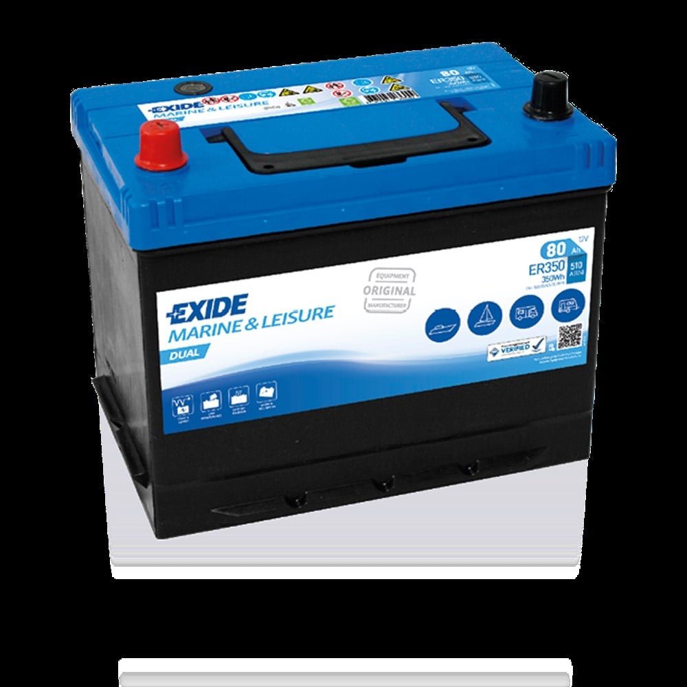 Exide Dual ER350 - 12V 80 Ah Dual Akü 