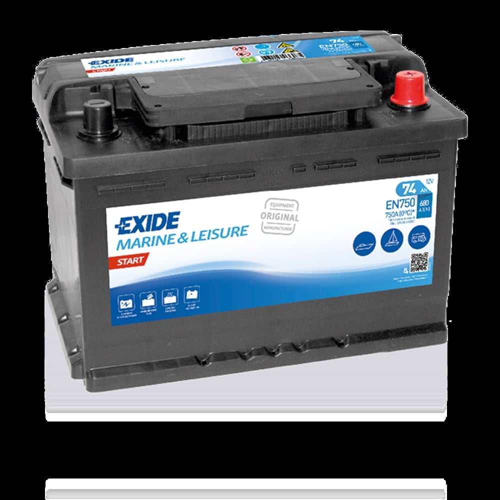 Exide Marin Start EN750 - 12V 74 Ah Akü 