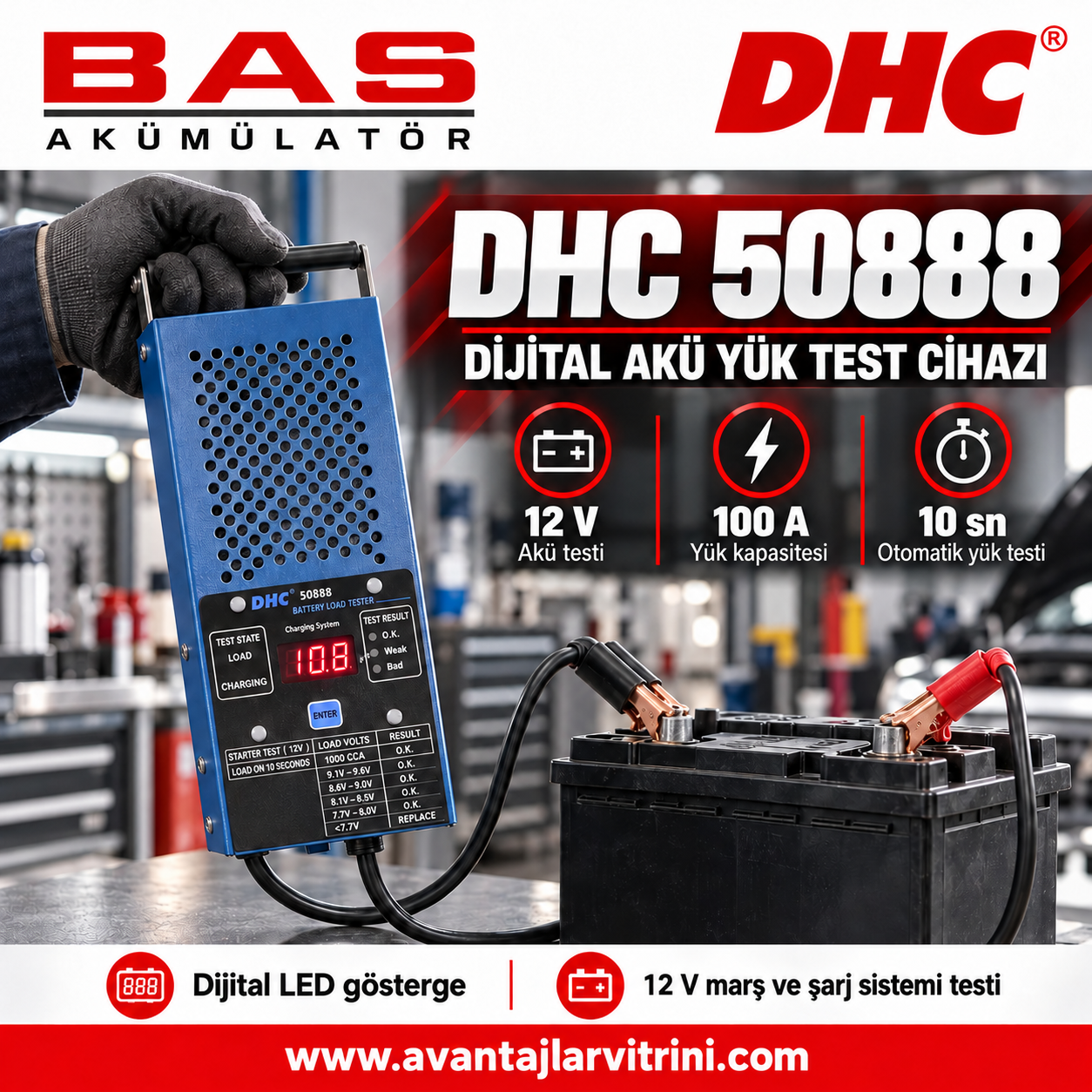 DHC 50888 Akü Test Cihazı