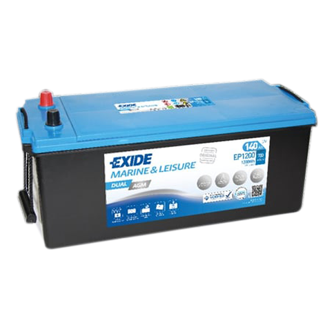 Exide Dual AGM EP1200 - 12V 140 Ah Dual AGM Akü