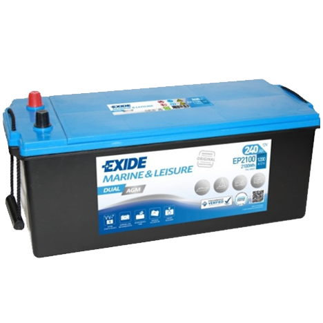 Exide Dual AGM EP2100 - 12V 240 Ah Dual AGM Akü