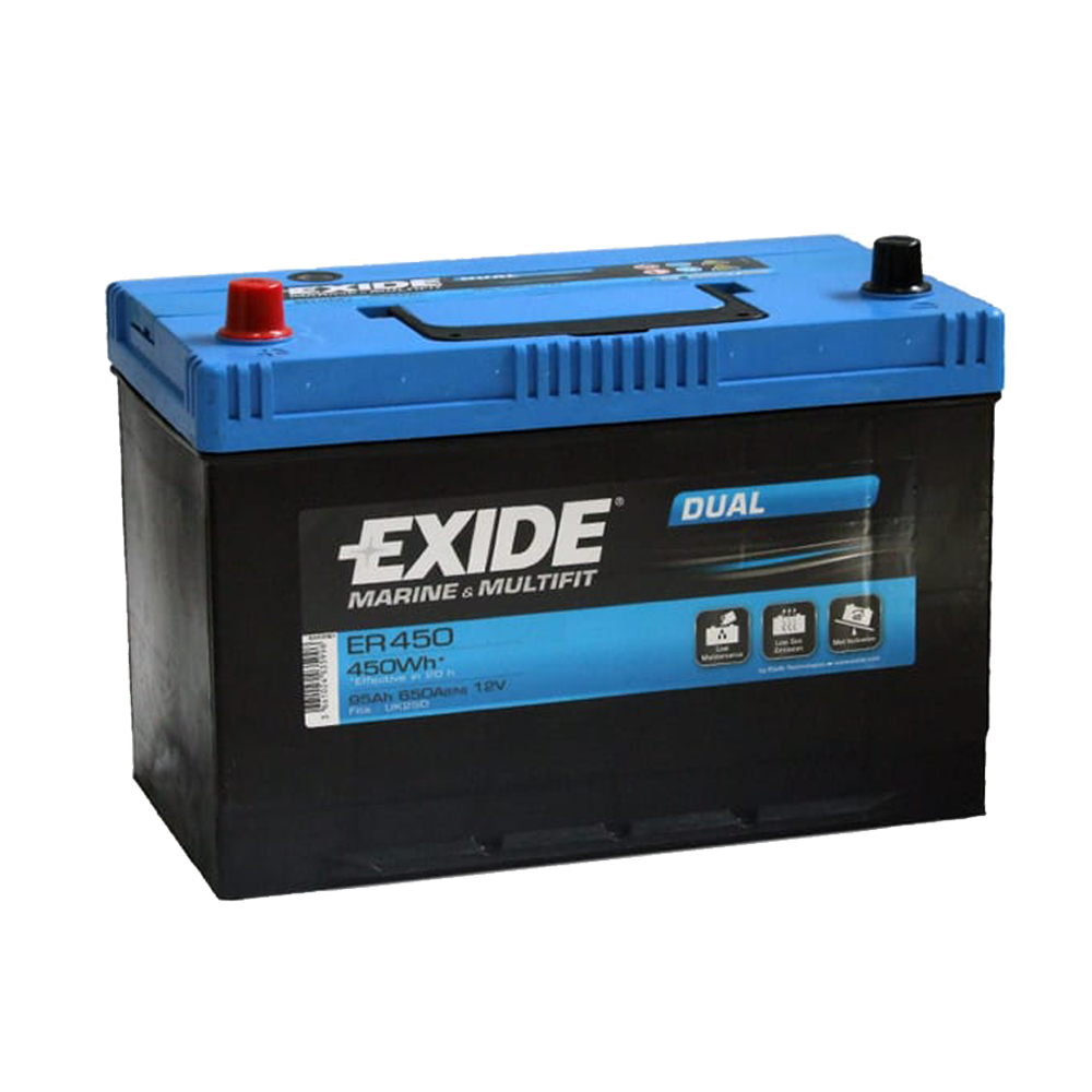 Exide Dual ER450 - 12V 95 Ah Dual Akü 
