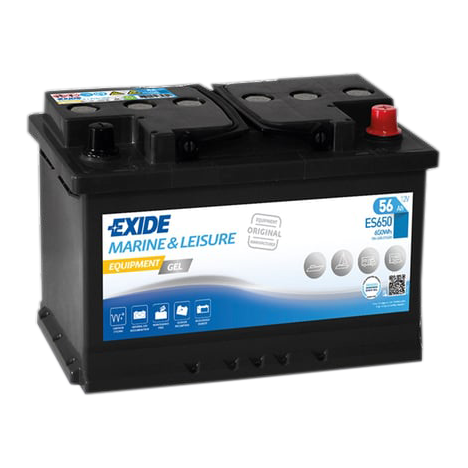 Exide ES650 - 12V 56 Ah Jel Akü
