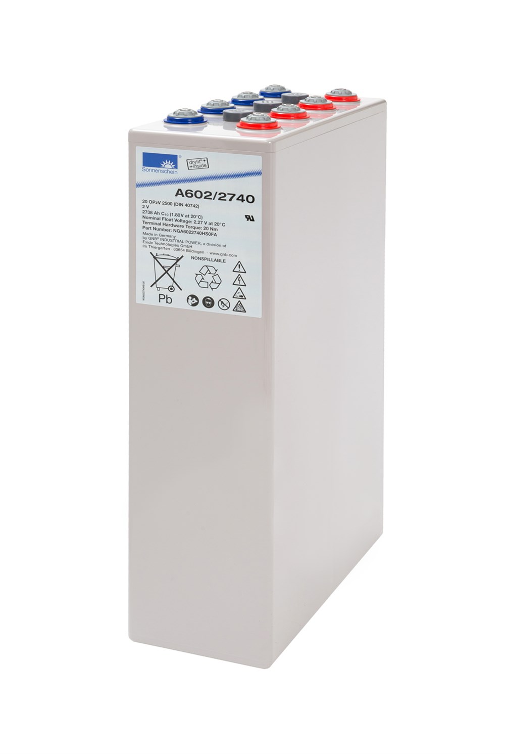 Sonnenschein A602/2740 - 2V 2738 Ah Akü