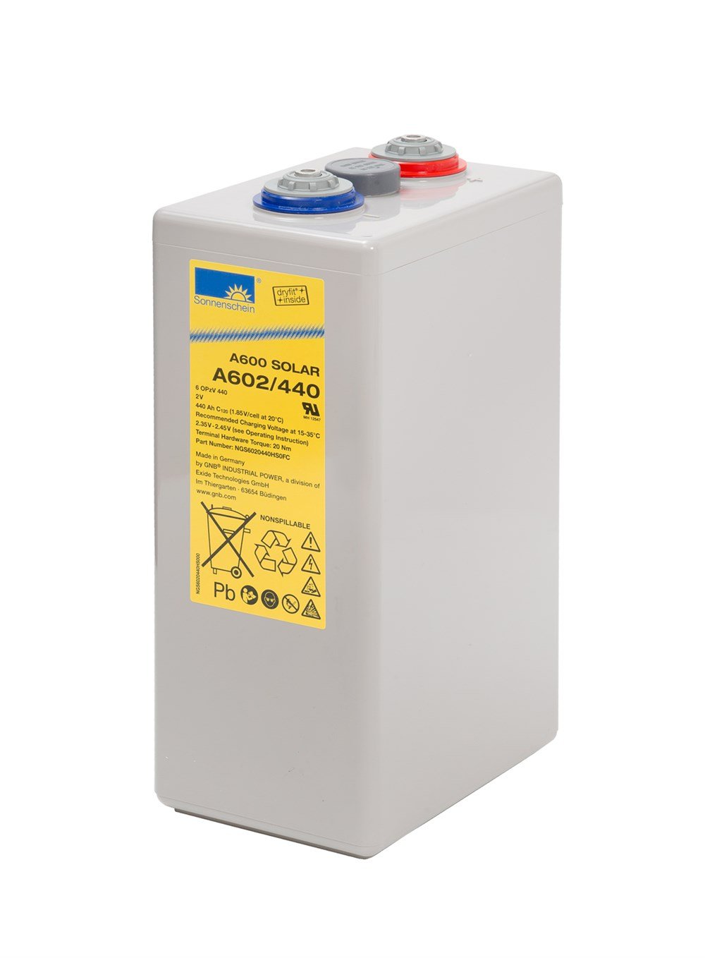 Sonnenschein A602/440 SOLAR - 2V 440 Ah Akü