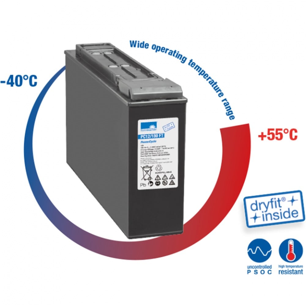 Sonnenschein PC12/180FT - 12V 180 Ah Akü
