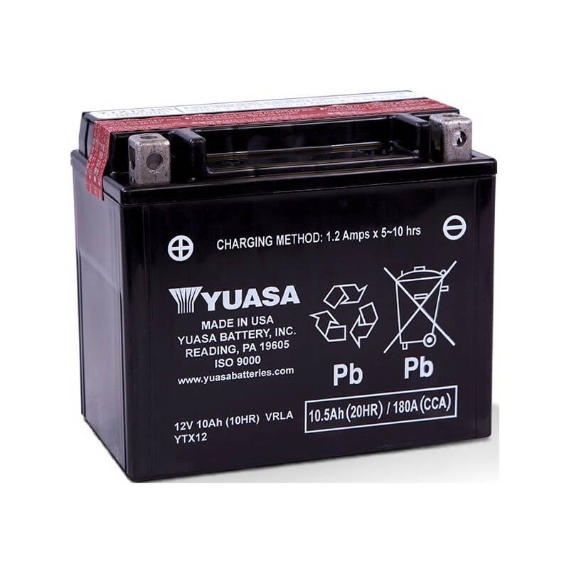 Yuasa YTX12 Ters Terminal AGM 12V 10Ah 