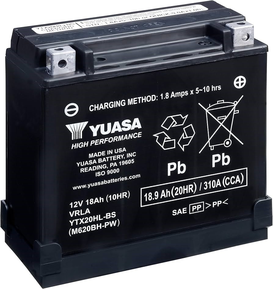Yuasa YTX20HL-PW Ters Terminal AGM 12V 18Ah CP
