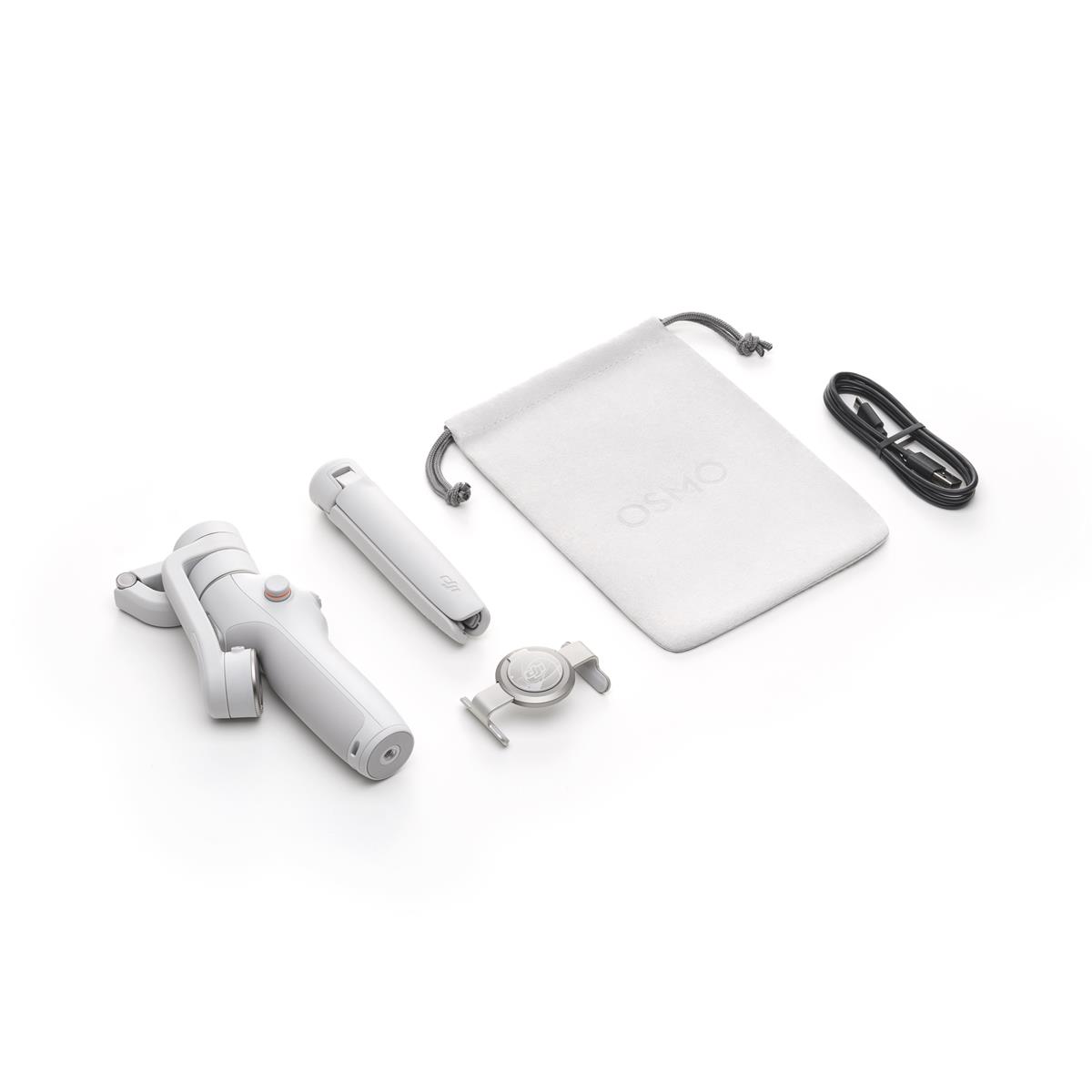 Osmo Mobile 6 Platinyum Gri- Akıllı Telefon Sabitleyici, 3-Eksenli Telefon Tutacağı, Dahili Uzatma Çubuğu, Portatif ve Katlanabilir, Android ve iPhone Uyumlu, ShotGuides, Youtube, TikTok 