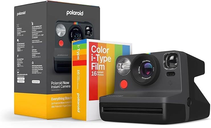 Polaroid Now Gen2 Siyah Anında Çekim Kamera 16'lı Film Seti