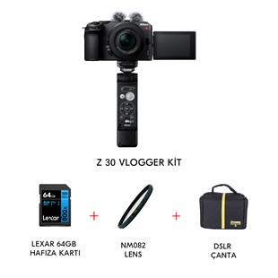 NIKON Z 30 Vlogger Kit + Hediye Seti (Hafıza Kartı + Filtre + Çanta )