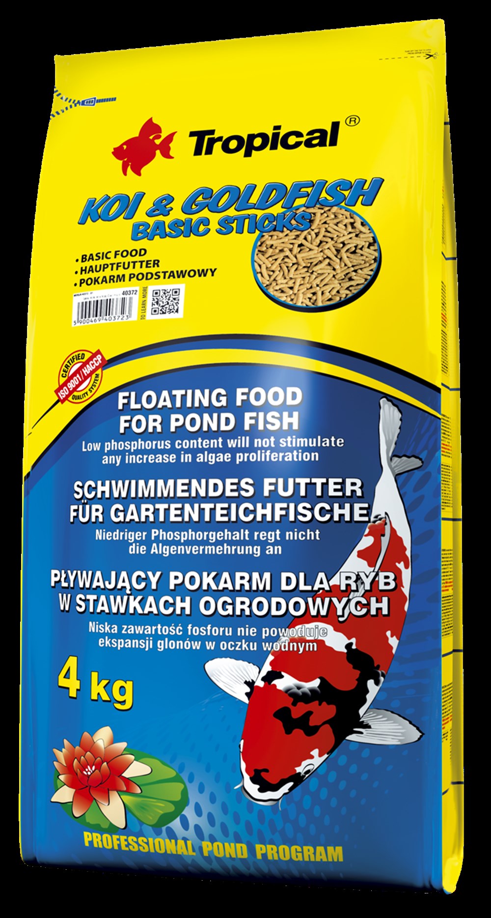 Koi & Goldfish Basic Sticks 4 kg