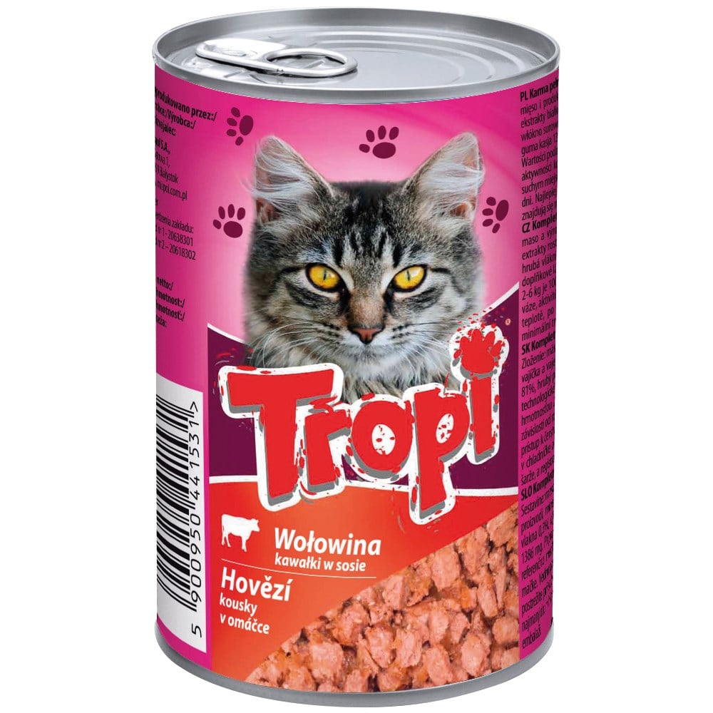 Tropi Cat 415 gr.beef