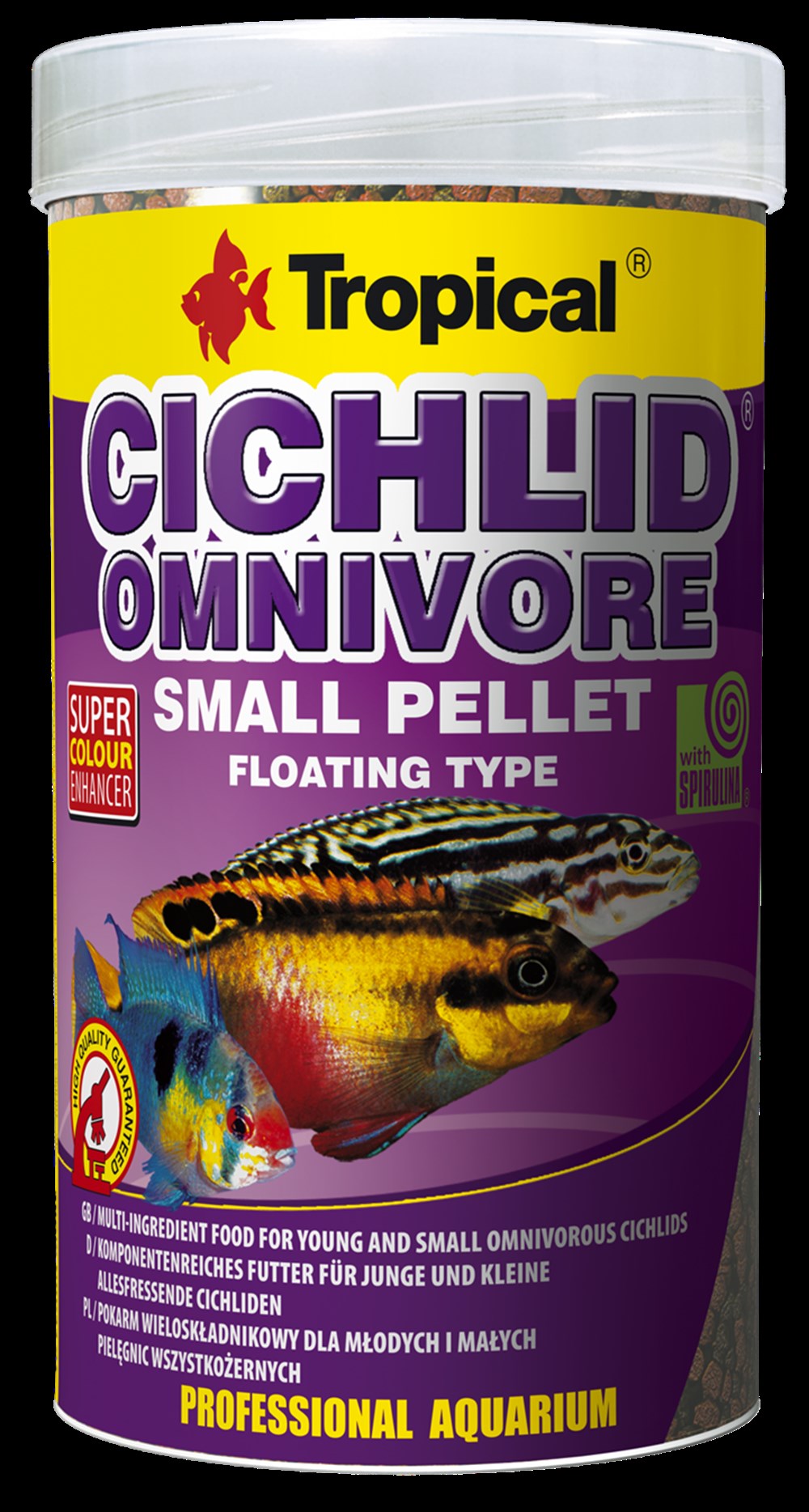 Cichlid Omnivore Small Pellet 250 ml 90 gr
