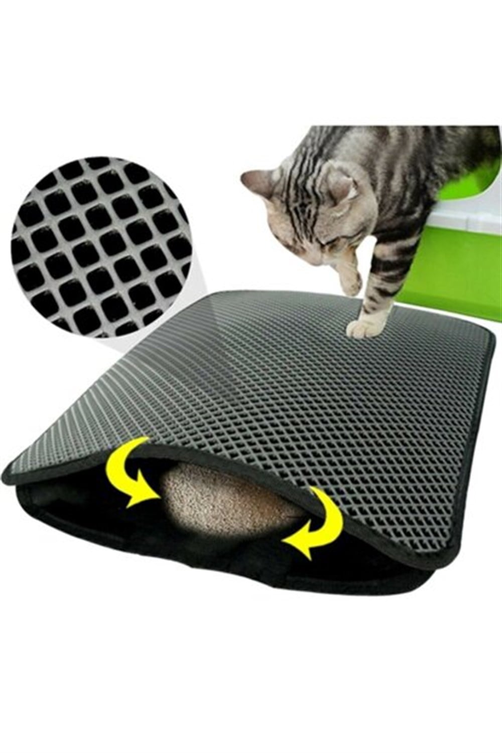 Elekli Kedi Kumu Paspası Ölcüler : 60 x 45 cm
