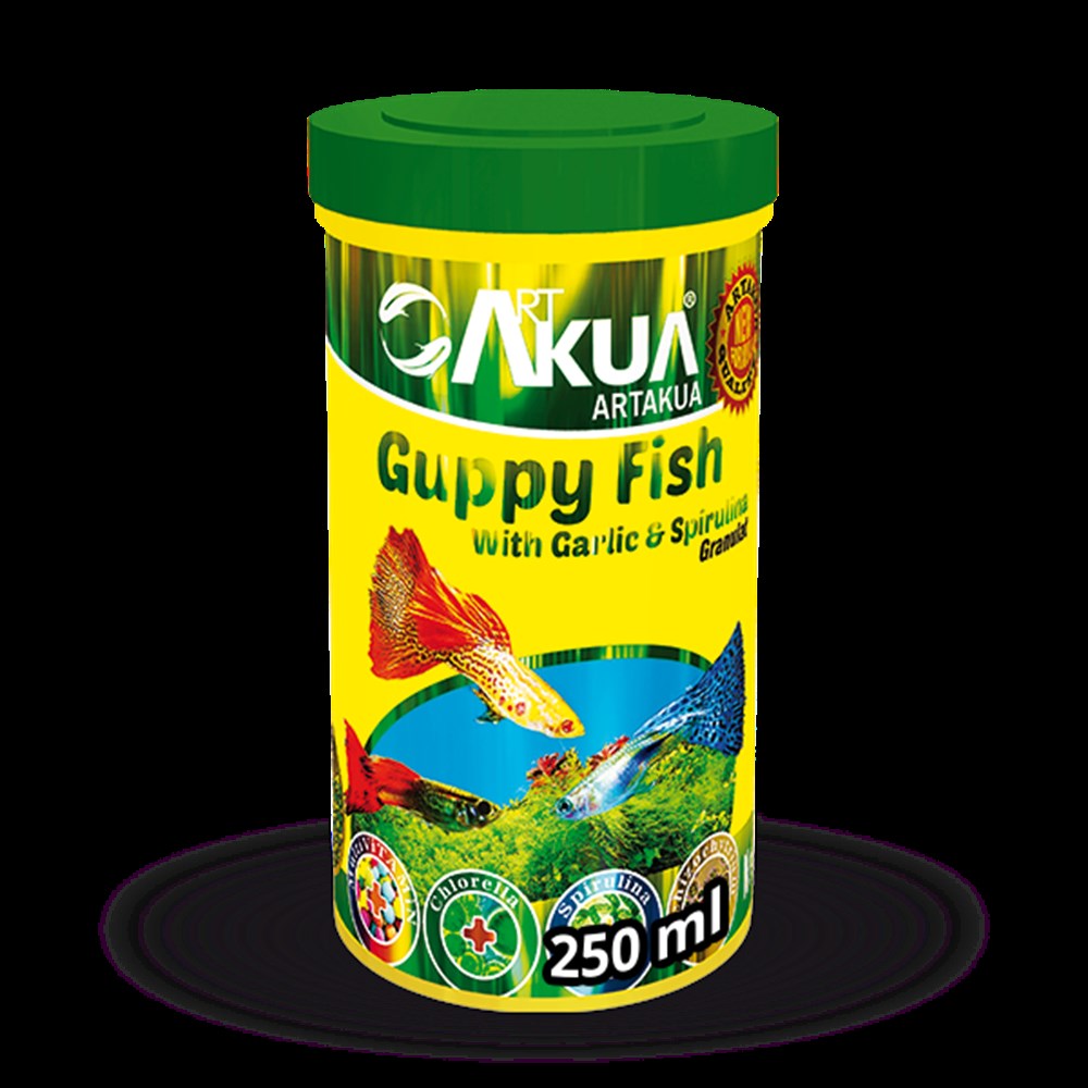 Guppy Fish Spirulina & Garlic 250 ml 100 gr