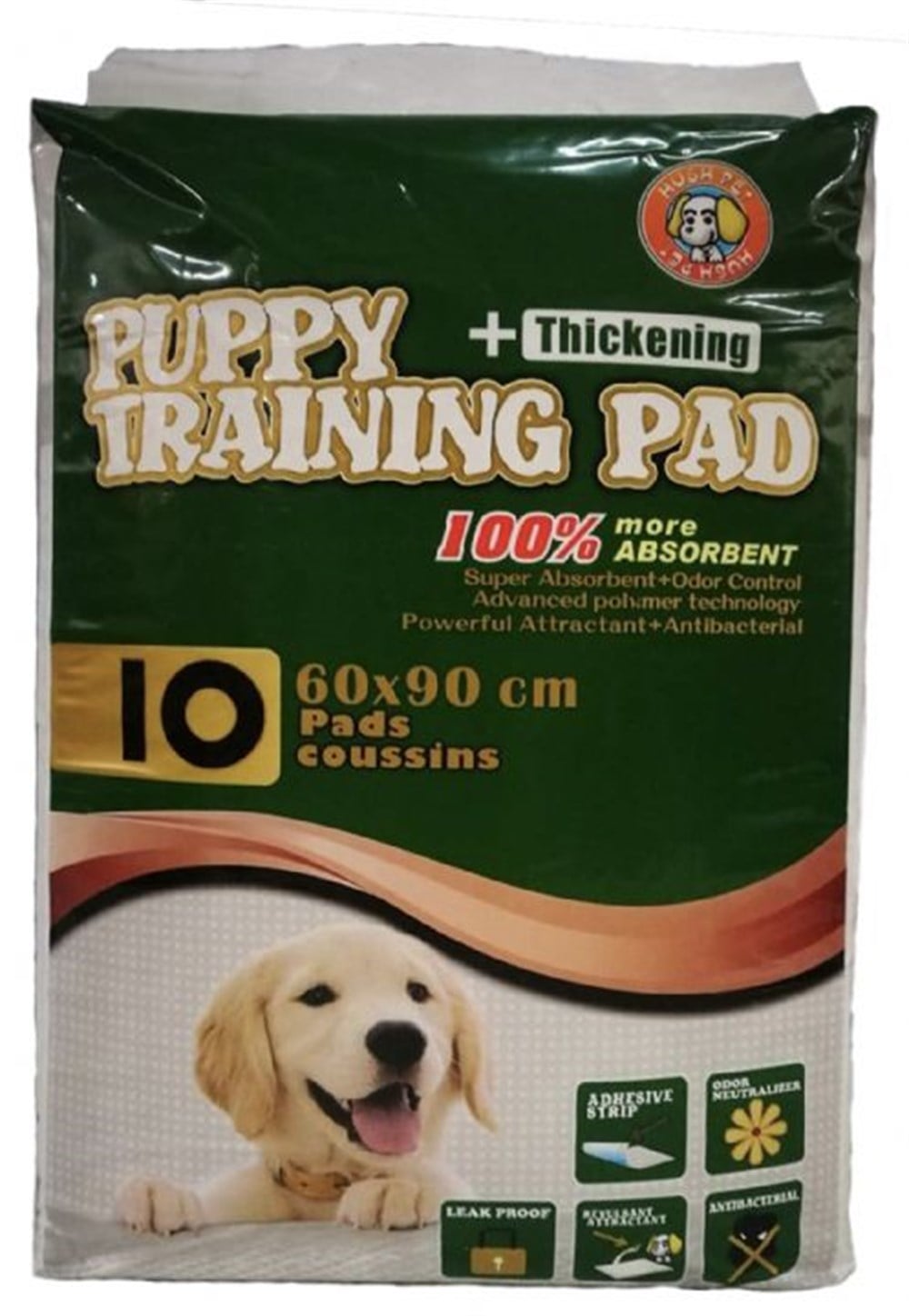 HUSHPET ULTRA EMİCİ YAVRU KÖPEK ÇİŞ EĞİTİM PEDİ 60X90CM 10LU