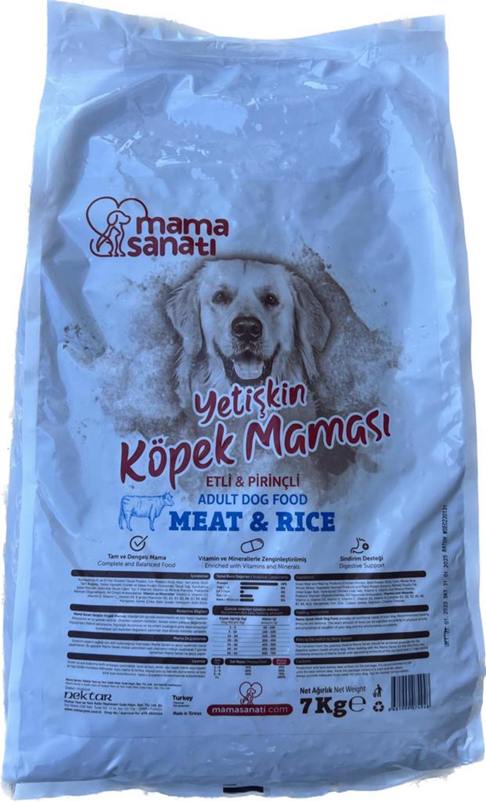 Mamasanatı Adult Doggy With Meat&Rice 7KG